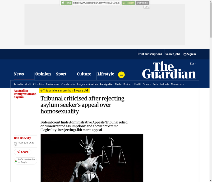 The Guardian coverage: Protection Visa — Gay Sikh asylum seeker wins Full Federal Court appeal
